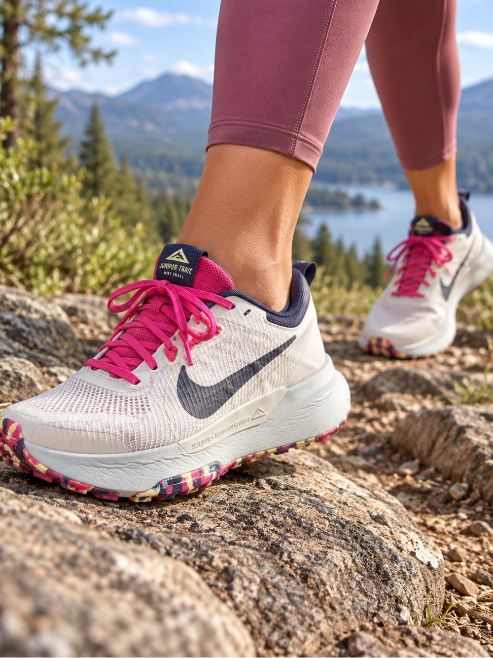Nike Juniper Trail 2 Women’s Trail Running Hiking Shoes Pink Navy Size 8